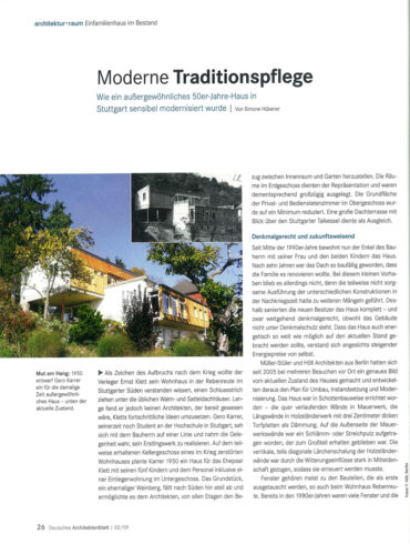 2009_02 | Deutsches Architektenblatt | Moderne Traditionspflege