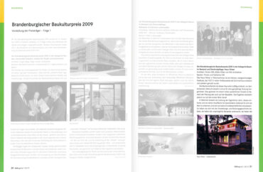 2010_03 | Deutsches Architektenblatt | Brandenburgischer Baukulturpreis 2009 in der Kategorie Bauen im Bestand und Denkmalpflege